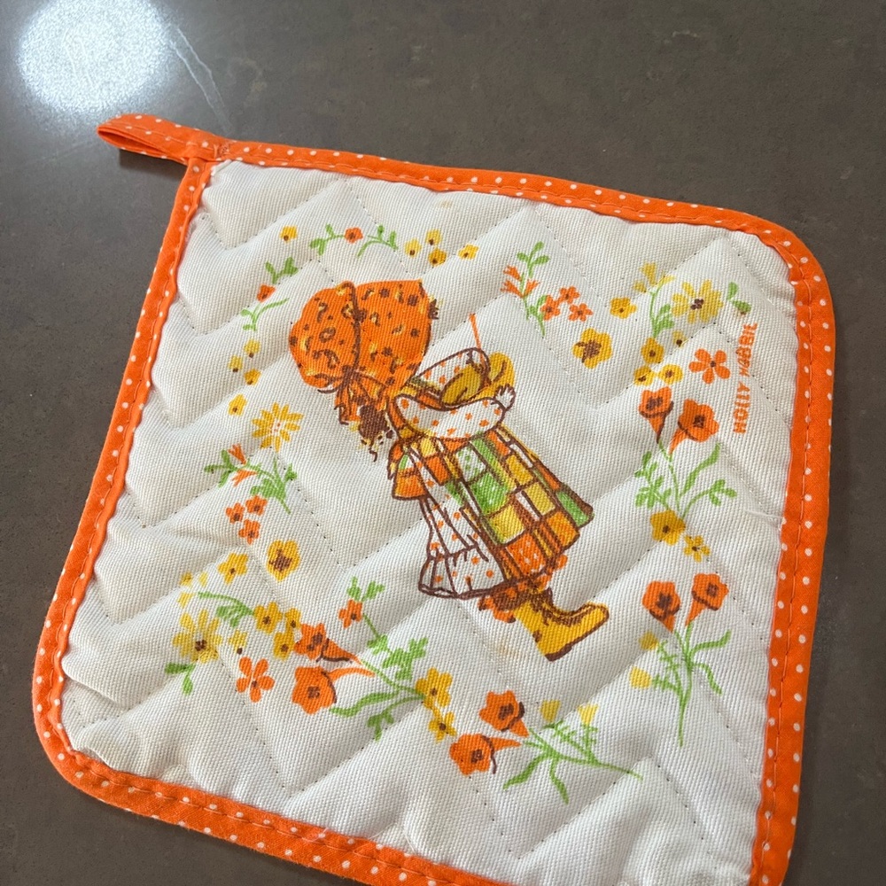 Vintage Holly Hobby hot  pot holder handle towel